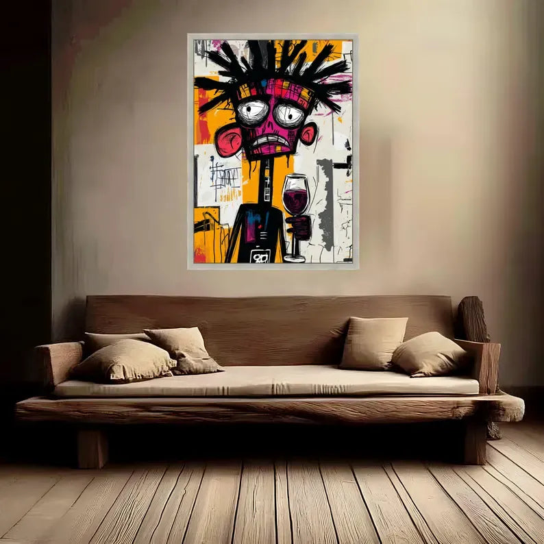Abstract Street Art Portrait – Modern Pop Art Canvas Wall Art#yy710025
