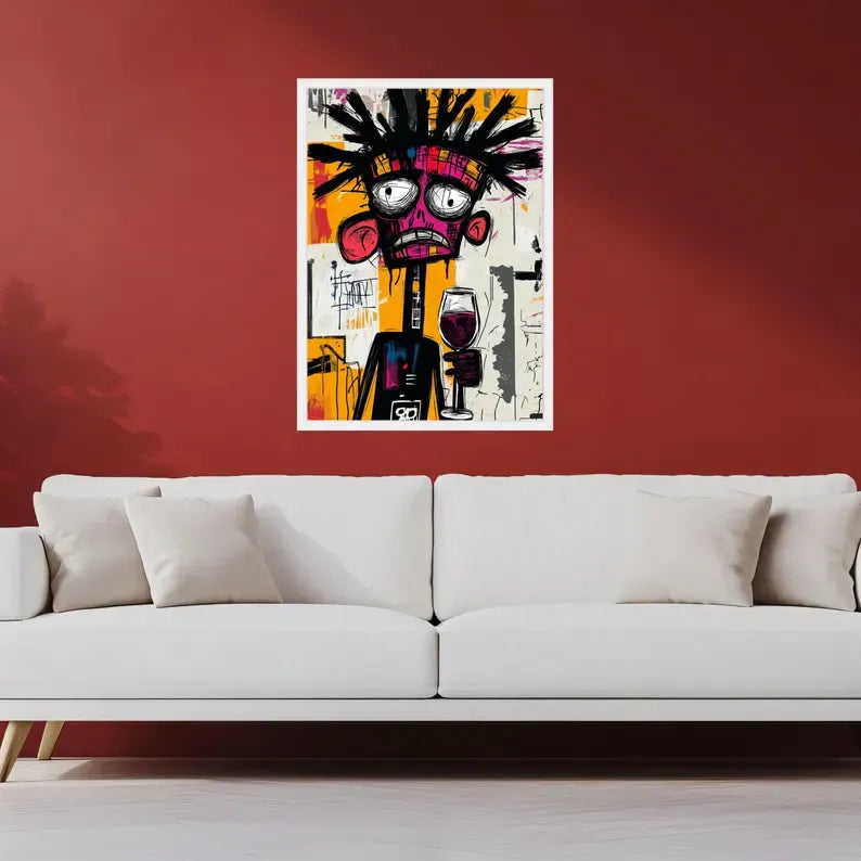 Abstract Street Art Portrait – Modern Pop Art Canvas Wall Art#yy710025