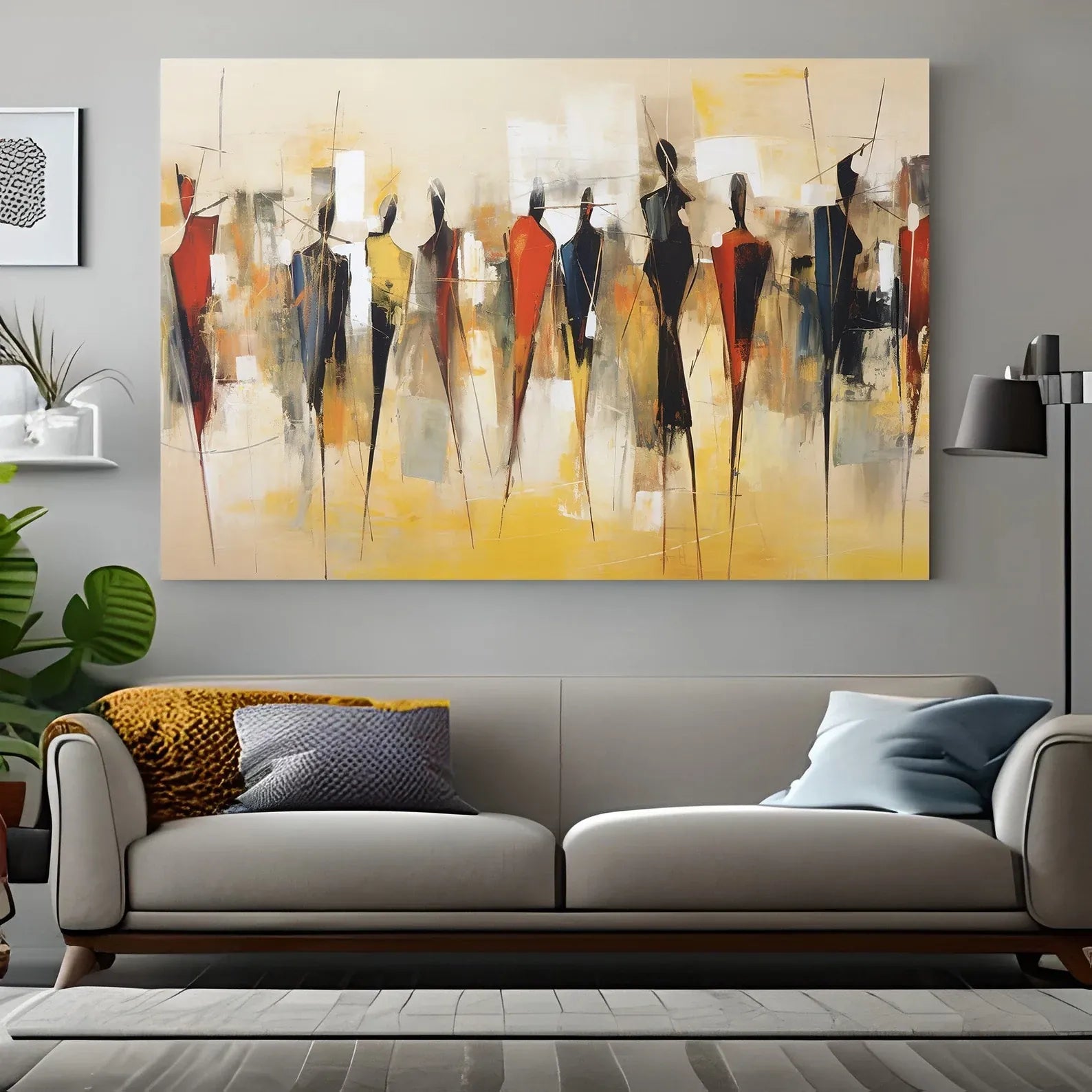 Abstract Figure Painting – Modern Contemporary Canvas Wall Art#yy710043