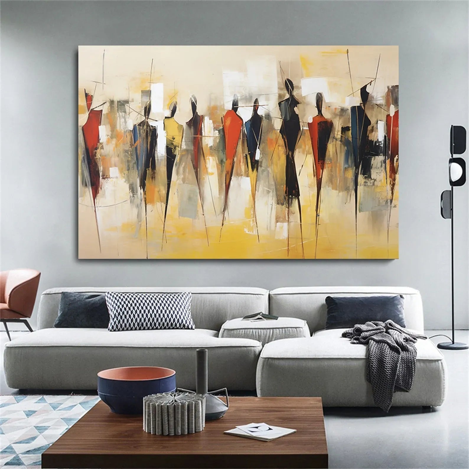 Abstract Figure Painting – Modern Contemporary Canvas Wall Art#yy710043