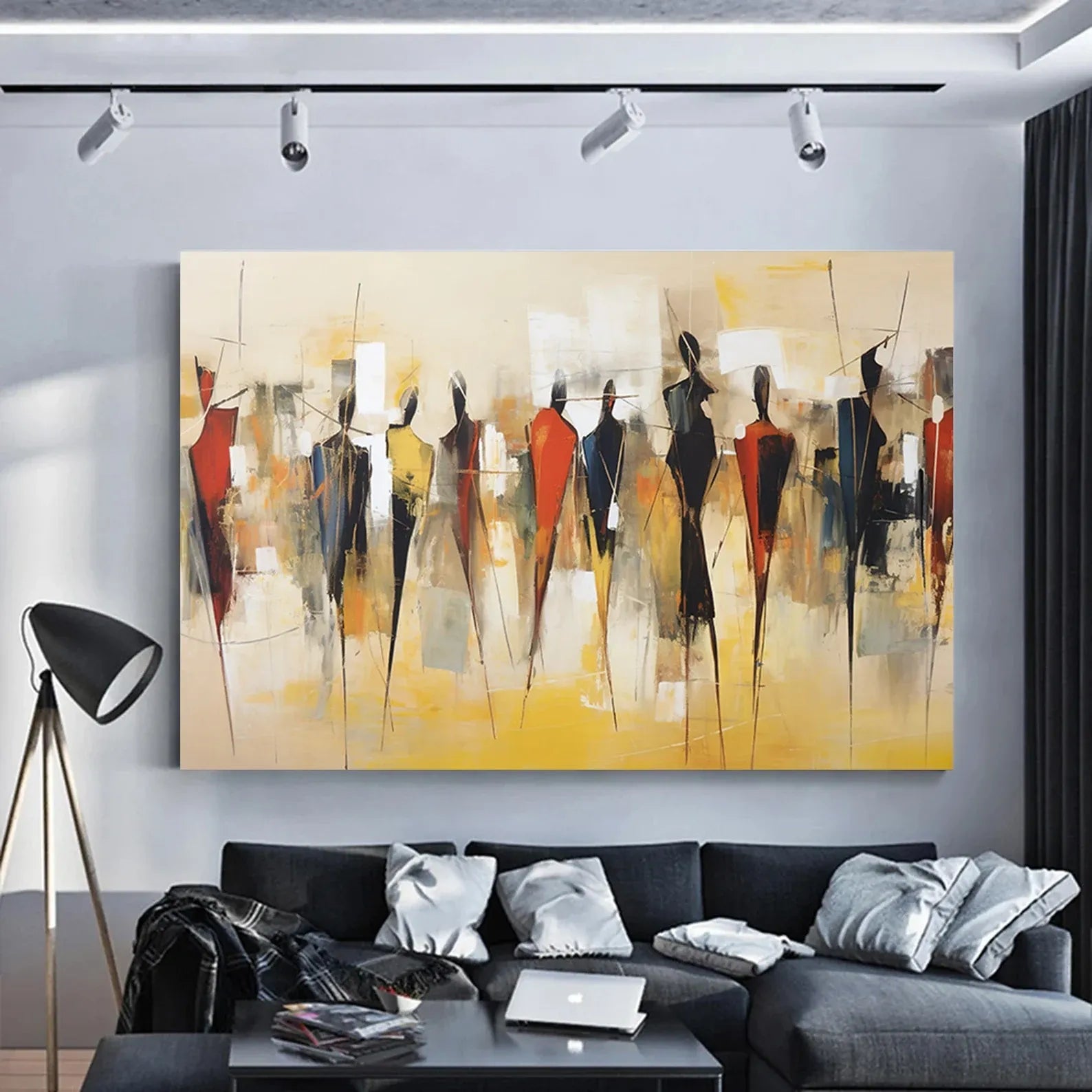Abstract Figure Painting – Modern Contemporary Canvas Wall Art#yy710043