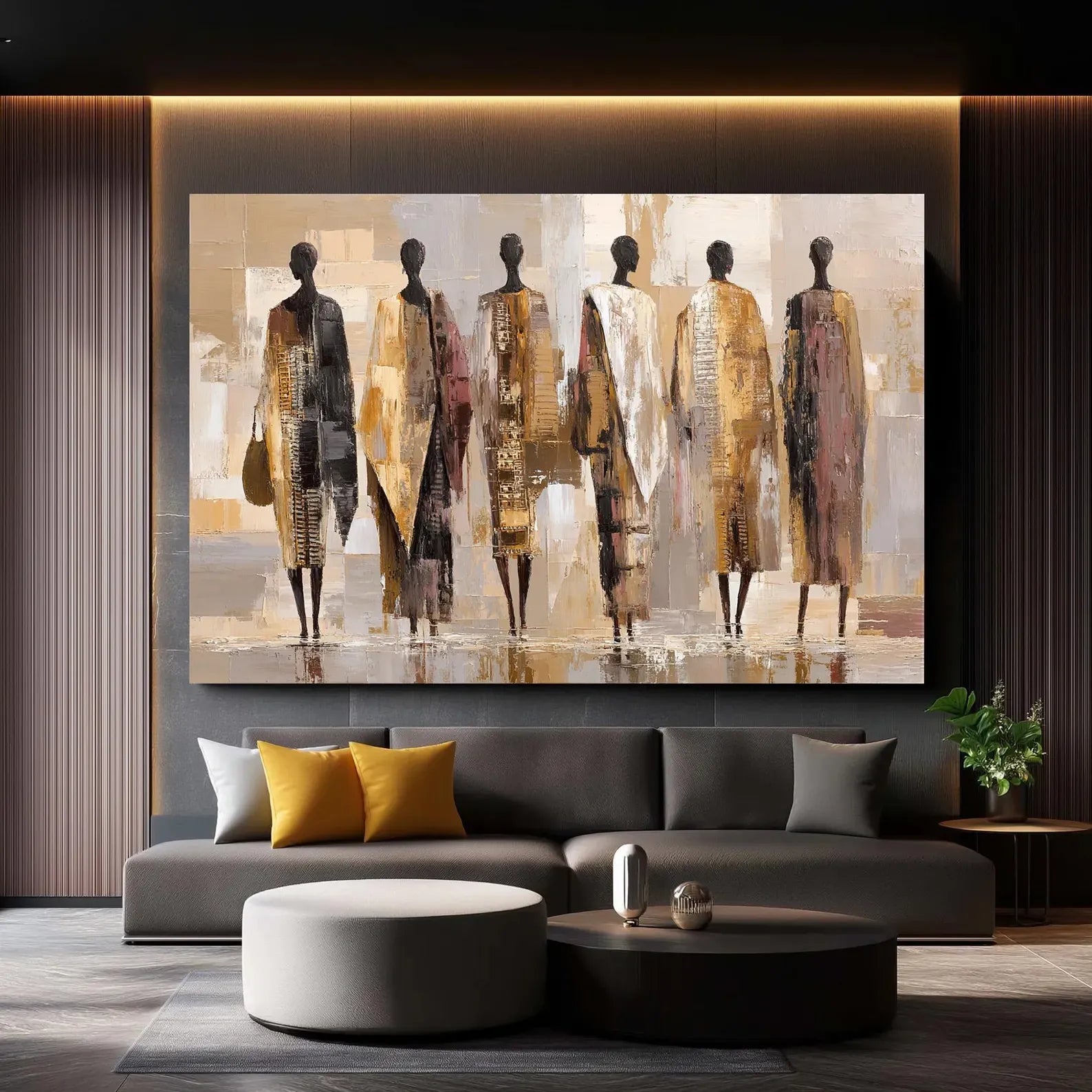 Abstract Women Painting – Modern Fashion Figure Canvas Wall Art#yy710044