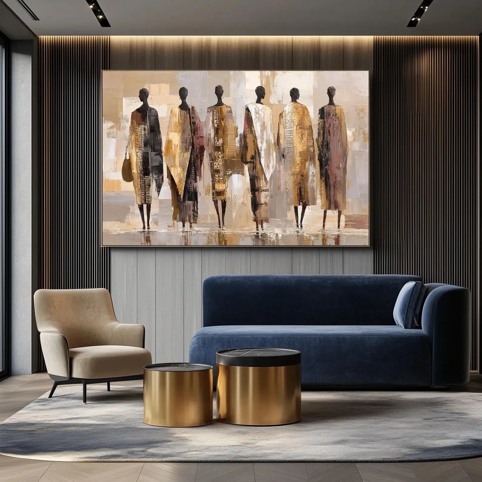 Abstract Women Painting – Modern Fashion Figure Canvas Wall Art#yy710044