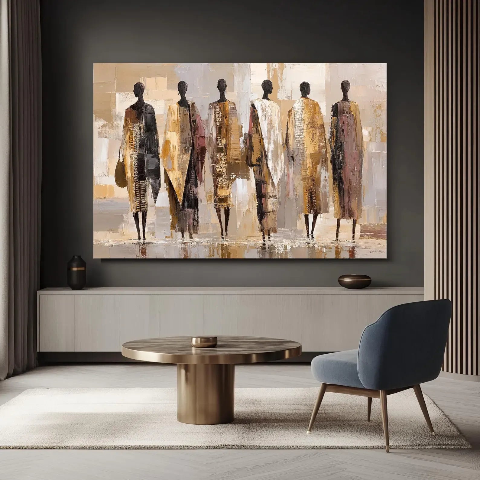 Abstract Women Painting – Modern Fashion Figure Canvas Wall Art#yy710044