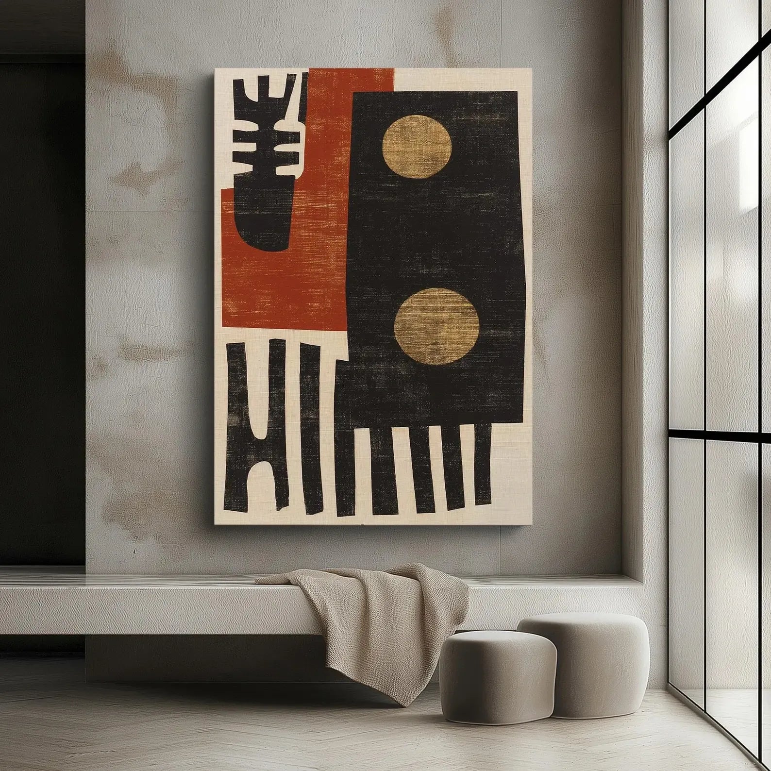 Black Gold Geometric Painting – Modern Abstract Wall Art#yy710047