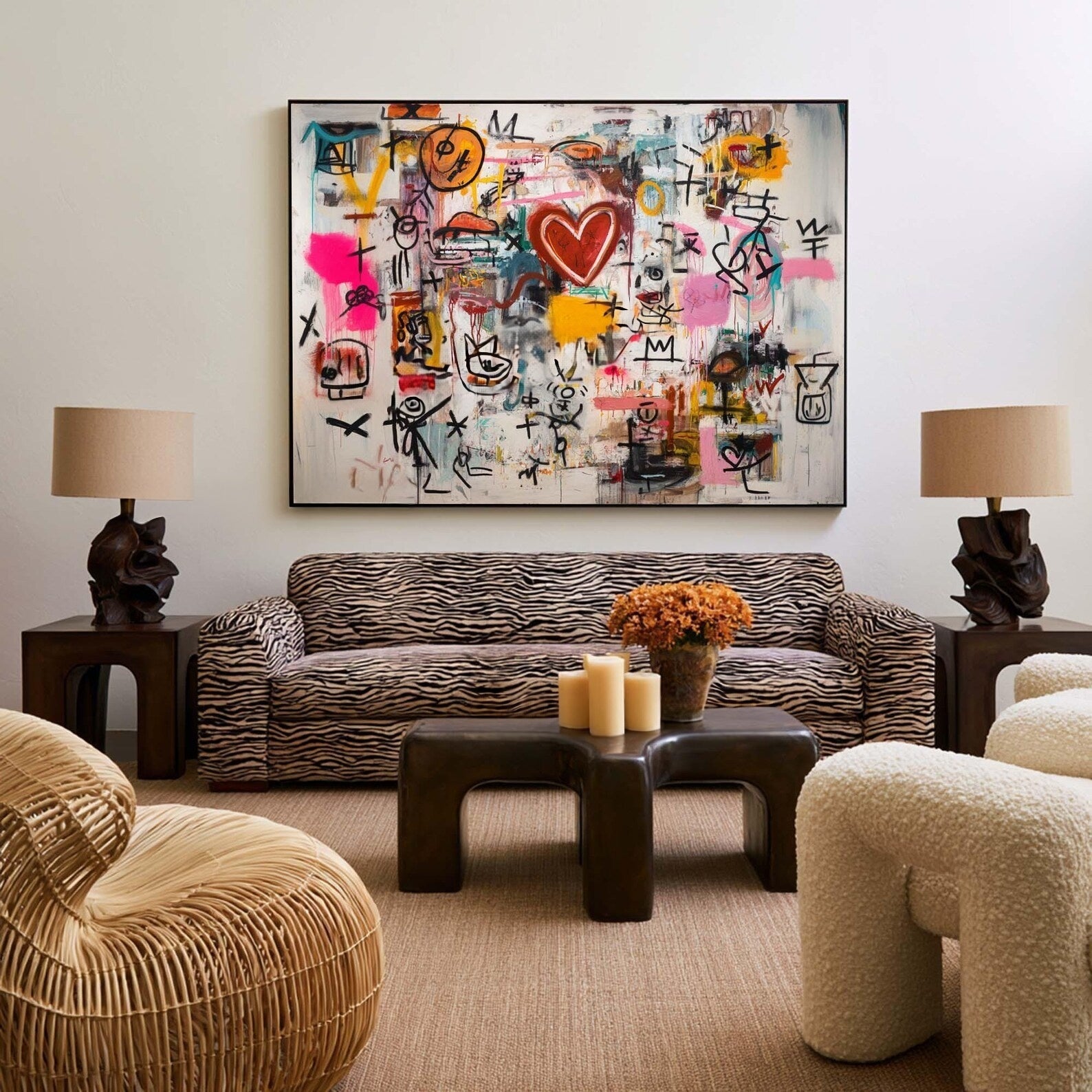 Modern Abstract Graffiti Painting – Contemporary Street Art Canvas#yy20260710002