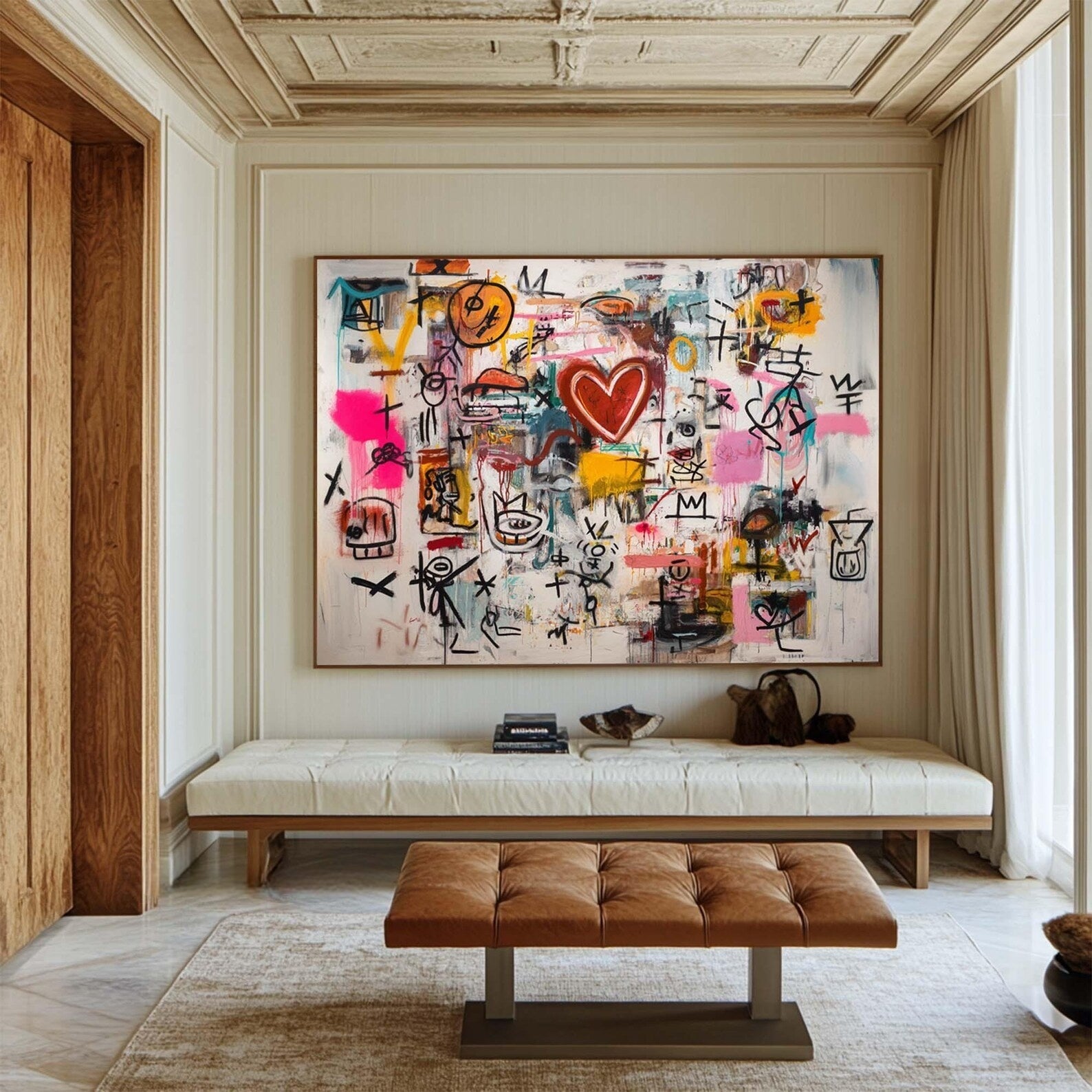 Modern Abstract Graffiti Painting – Contemporary Street Art Canvas#yy20260710002