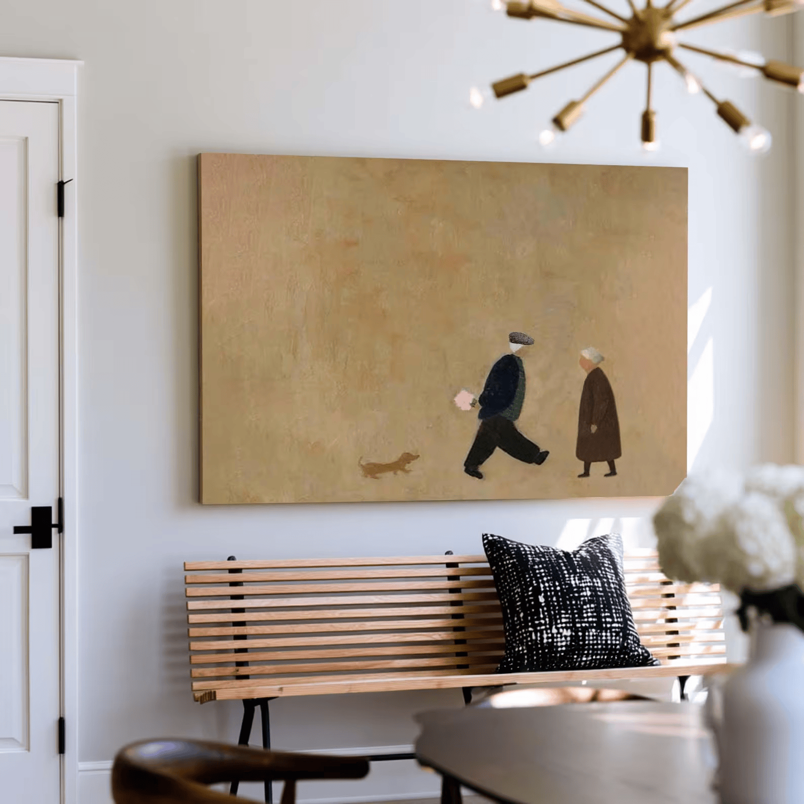Minimalist Couple Painting – Modern Figurative Wall Art#yy710051