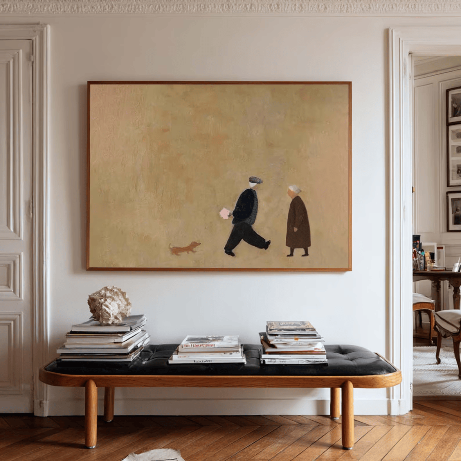 Minimalist Couple Painting – Modern Figurative Wall Art#yy710051