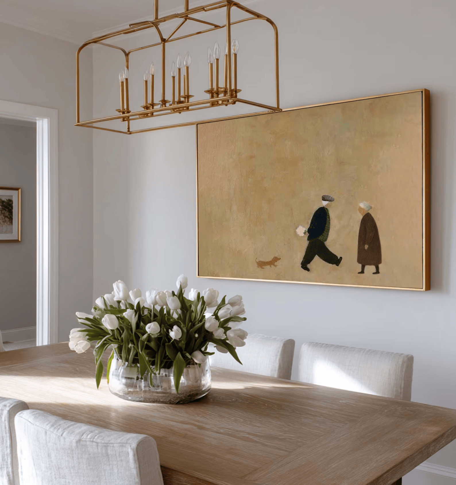 Minimalist Couple Painting – Modern Figurative Wall Art#yy710051