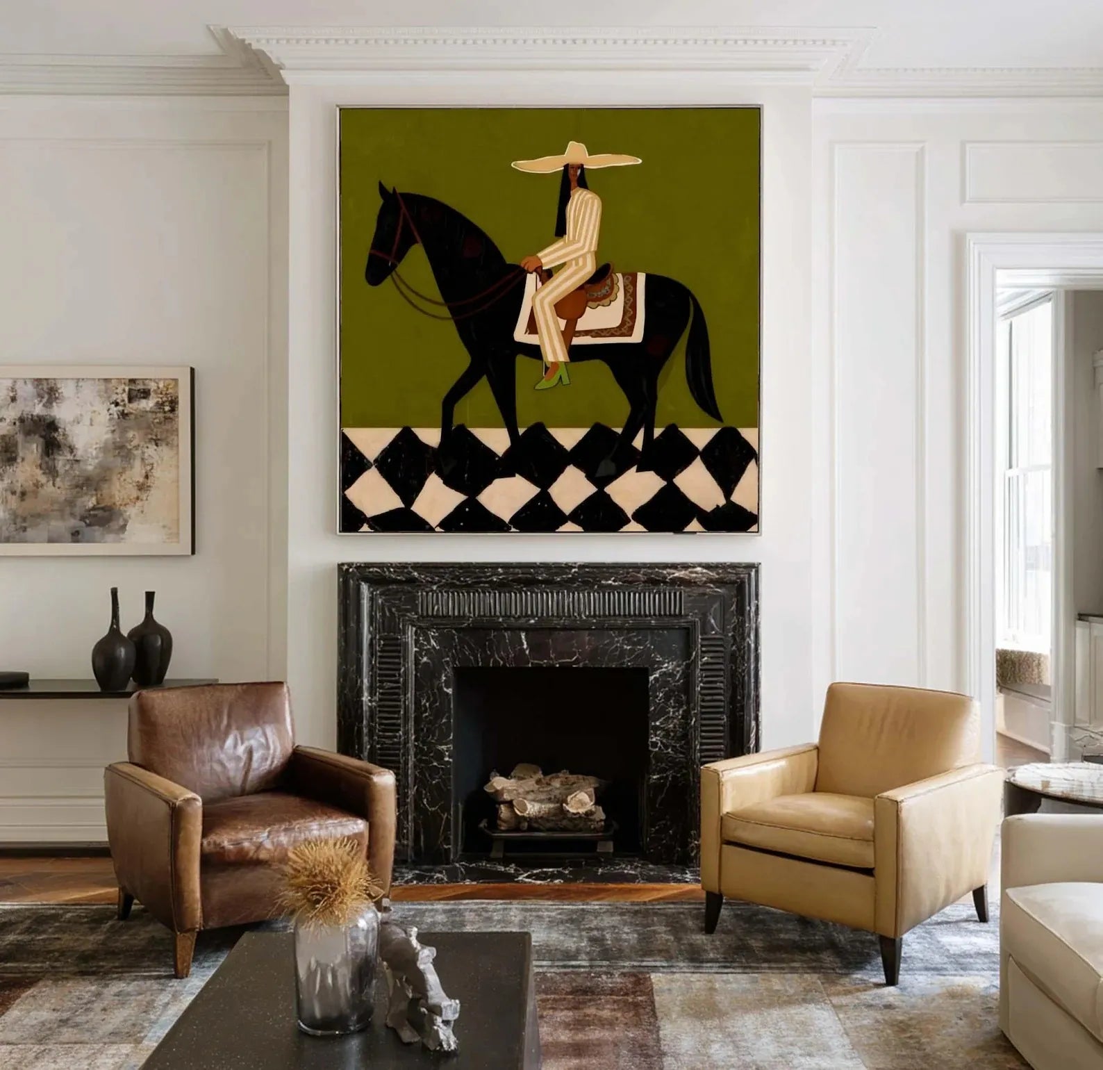 Cowboy Horse Painting – Western Folk Wall Art#yy710055