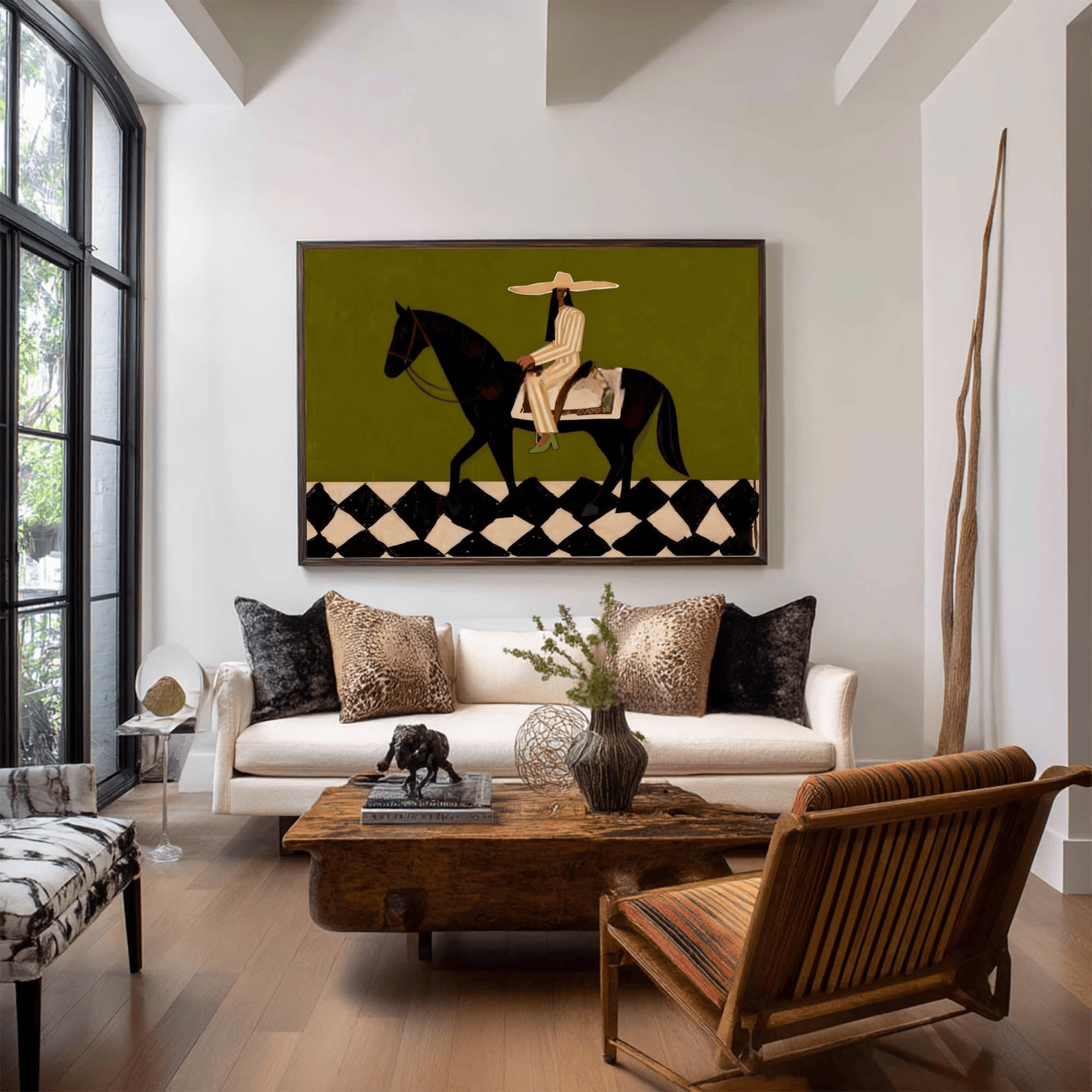 Cowboy Horse Painting – Western Folk Wall Art#yy710055