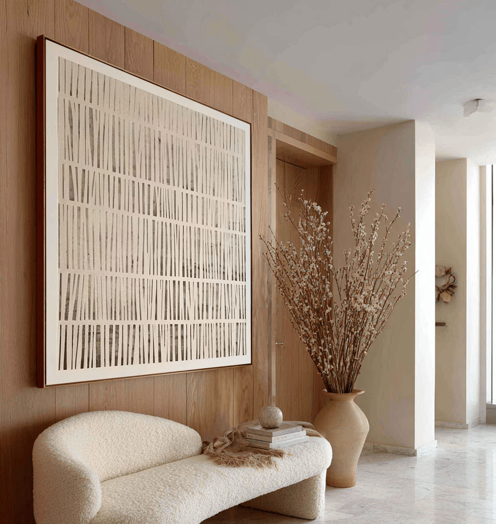 Minimalist Line Painting – Neutral Abstract Wall Art#yy710064