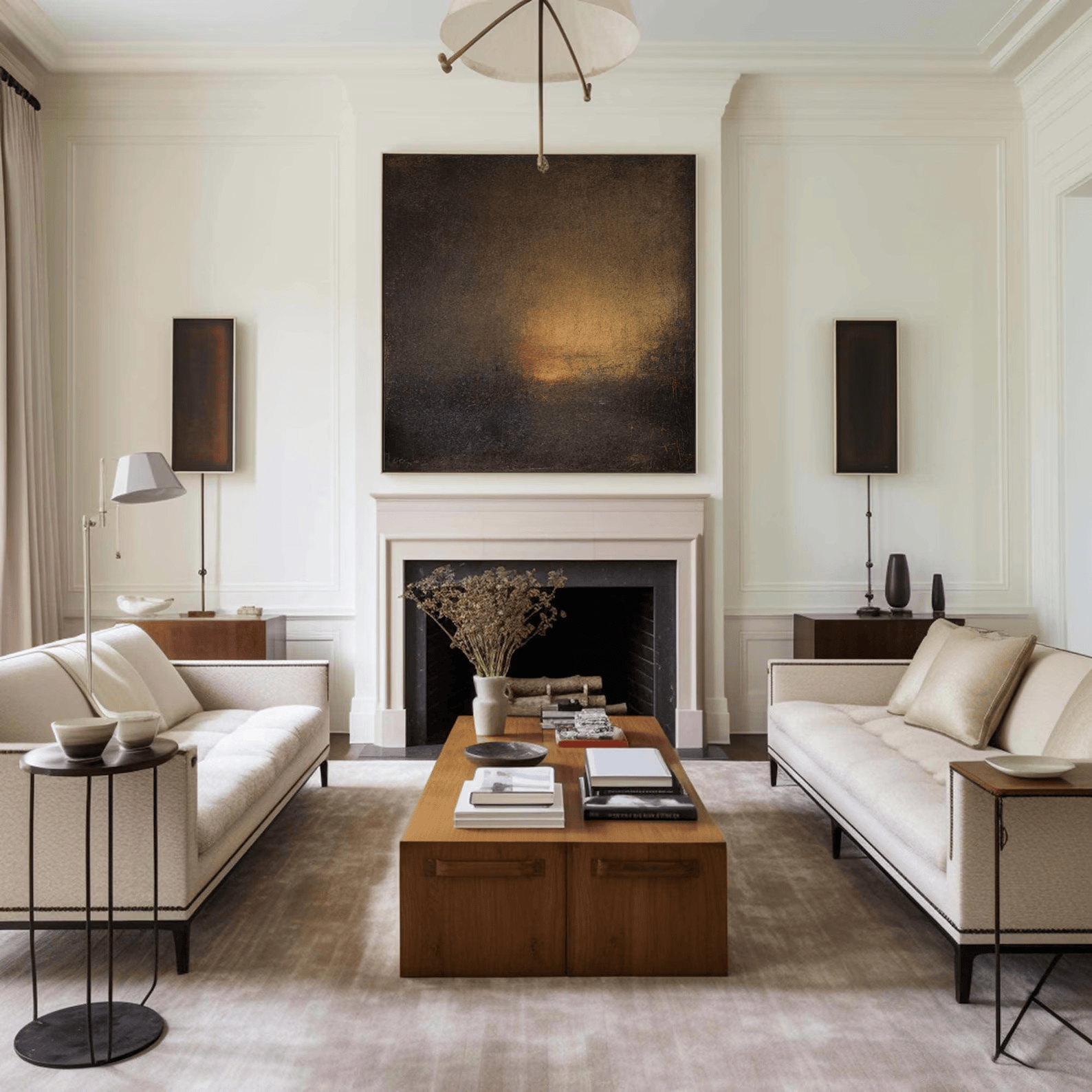 Dark Brown Abstract Painting – Moody Textured Wall Art#yy710067