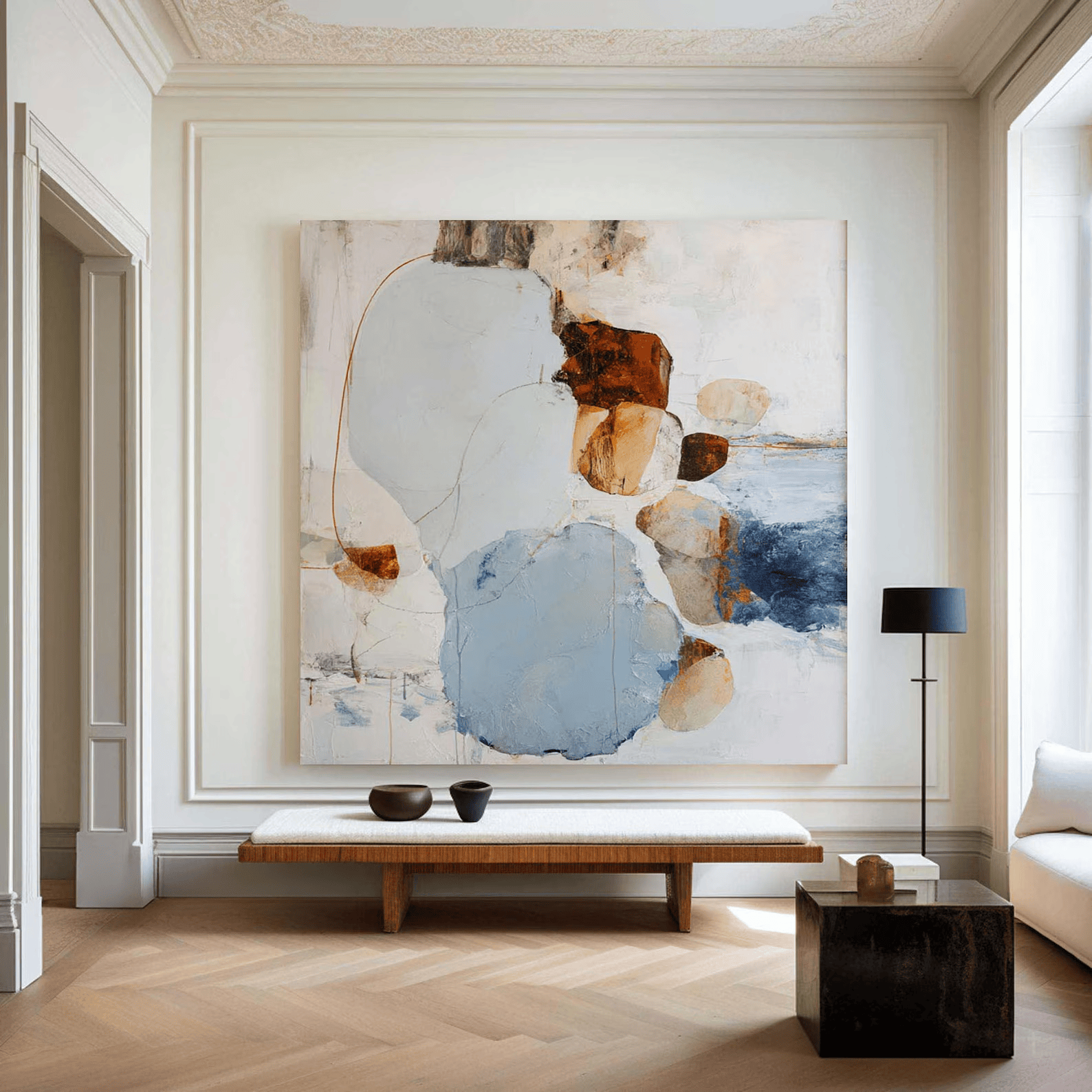 Neutral Abstract Painting – Organic Modern Textured Wall Art#yy710068