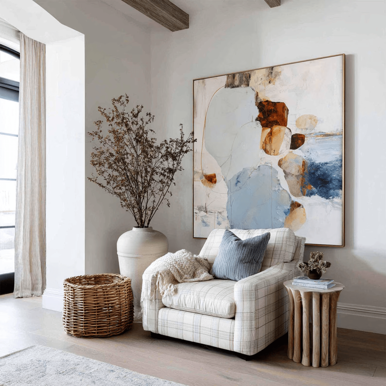 Neutral Abstract Painting – Organic Modern Textured Wall Art#yy710068