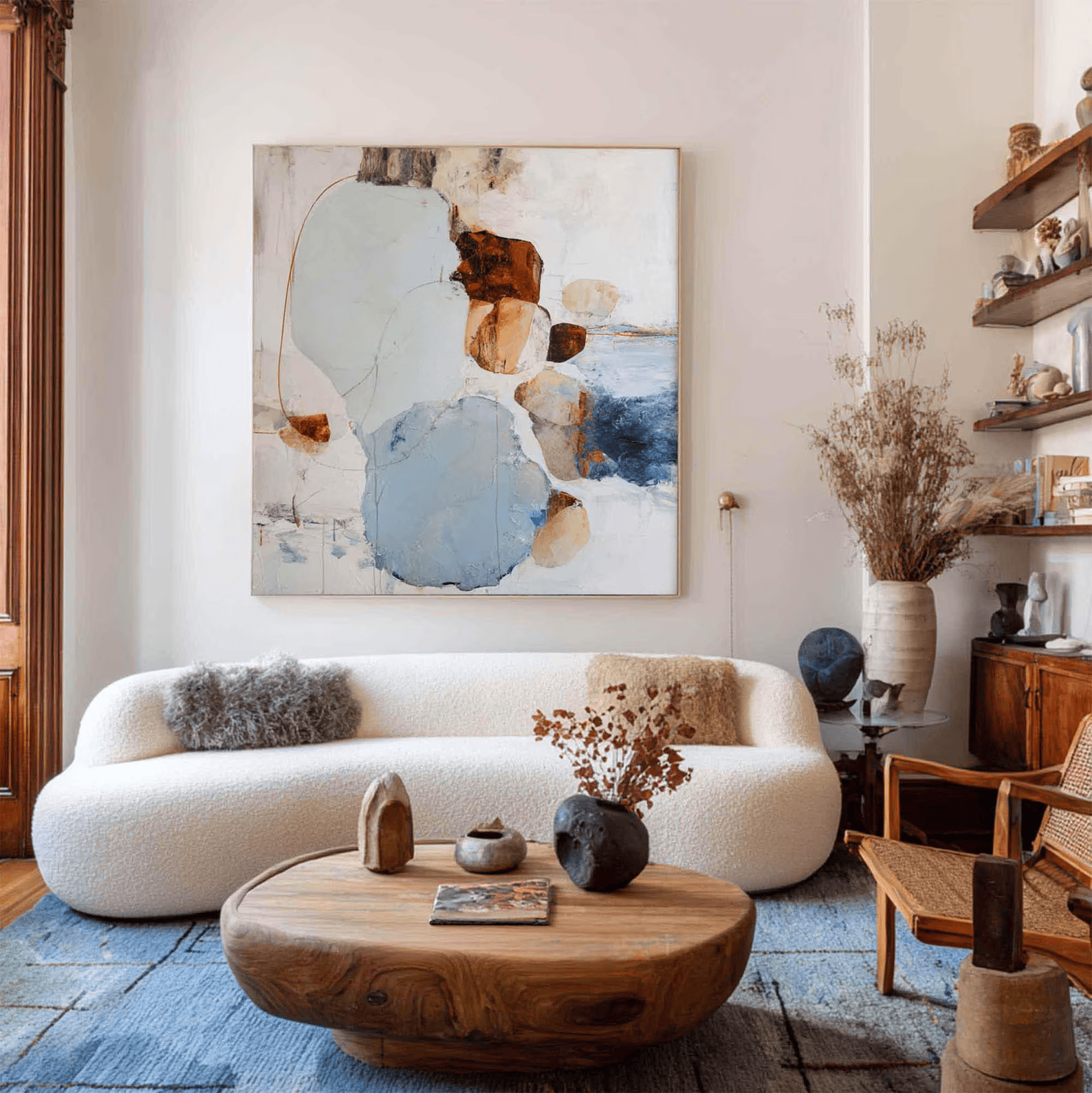 Neutral Abstract Painting – Organic Modern Textured Wall Art#yy710068