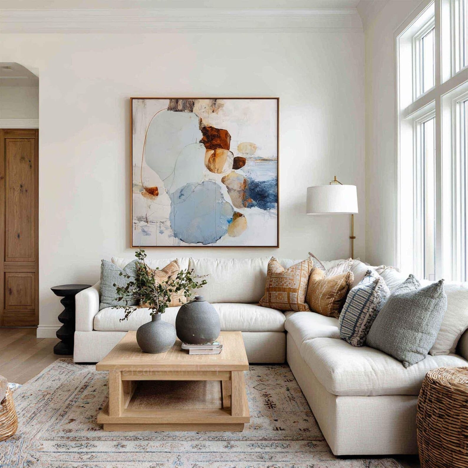 Neutral Abstract Painting – Organic Modern Textured Wall Art#yy710068