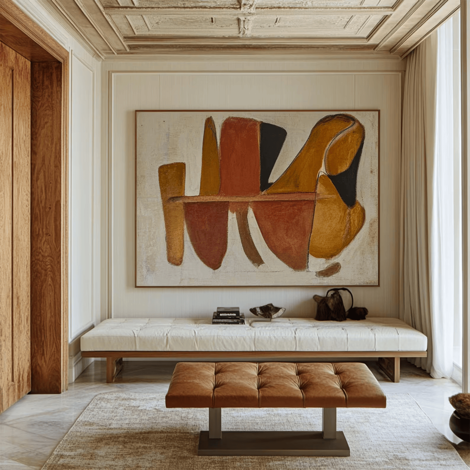 texture Terracotta Abstract Painting – Organic Modern Wall Art#yy710069