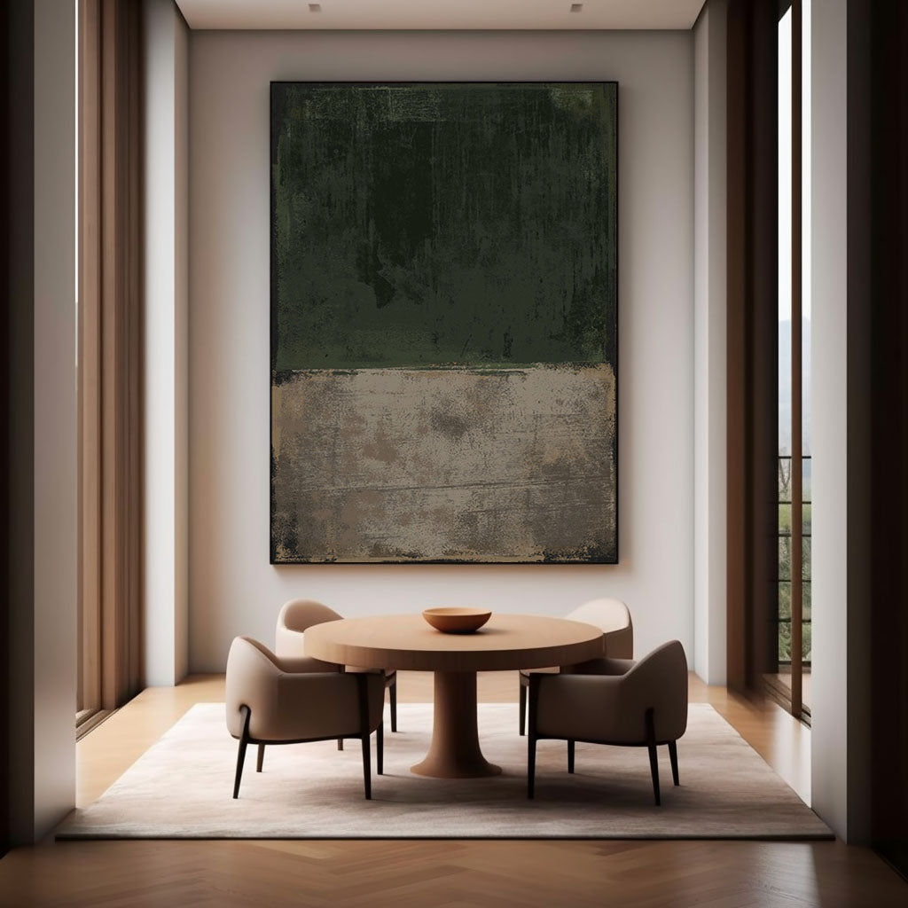 Echoes of Earth: Textured Abstract Minimalist Canvas