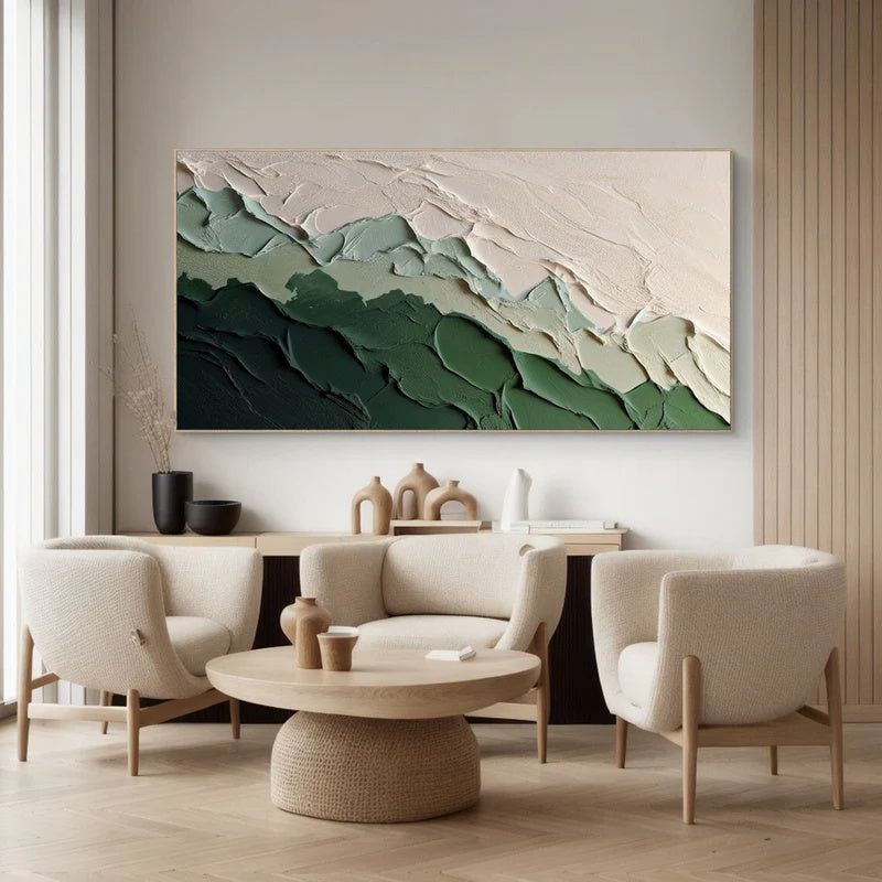 Silent Terrain – Large Horizontal Textured Abstract Wall Art#AB14131