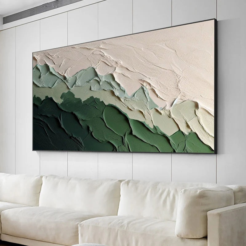 Silent Terrain – Large Horizontal Textured Abstract Wall Art#AB14131