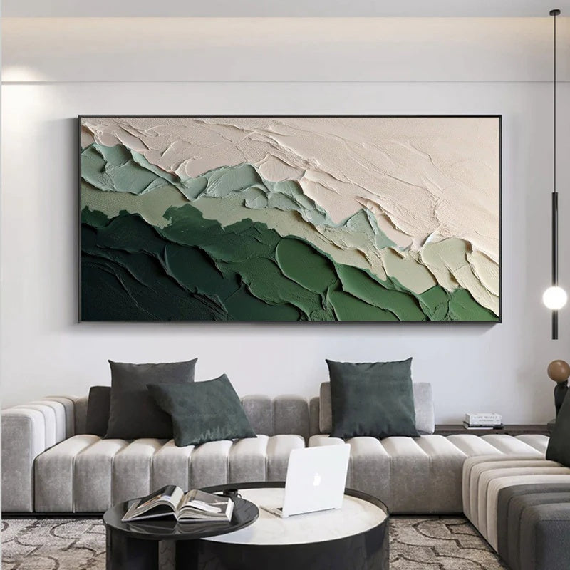 Silent Terrain – Large Horizontal Textured Abstract Wall Art#AB14131