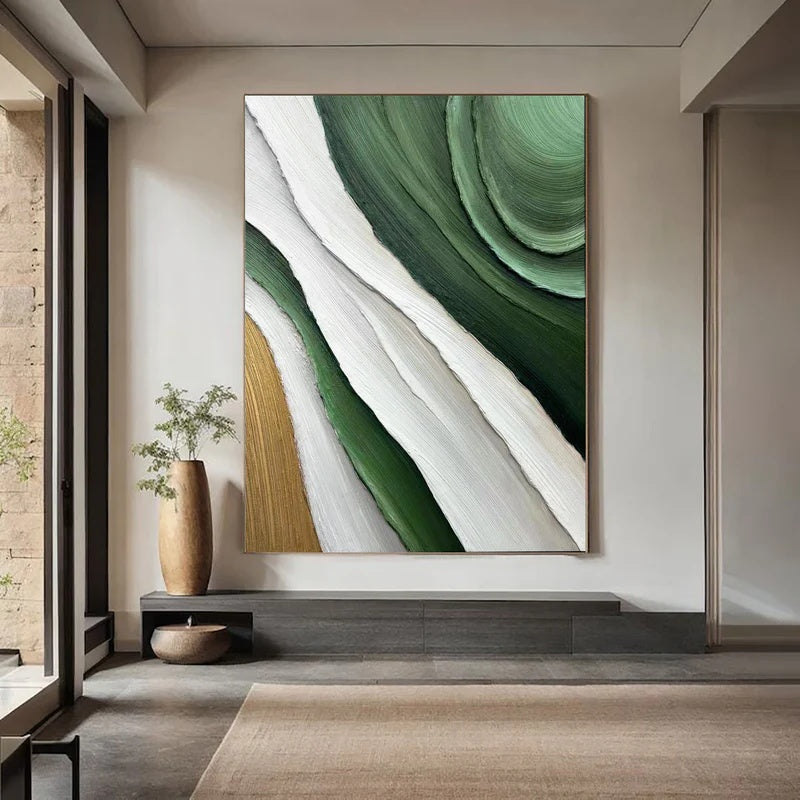 Vertical Textured Abstract Wall Art with Layered Flow – Layered Passage#AB14132