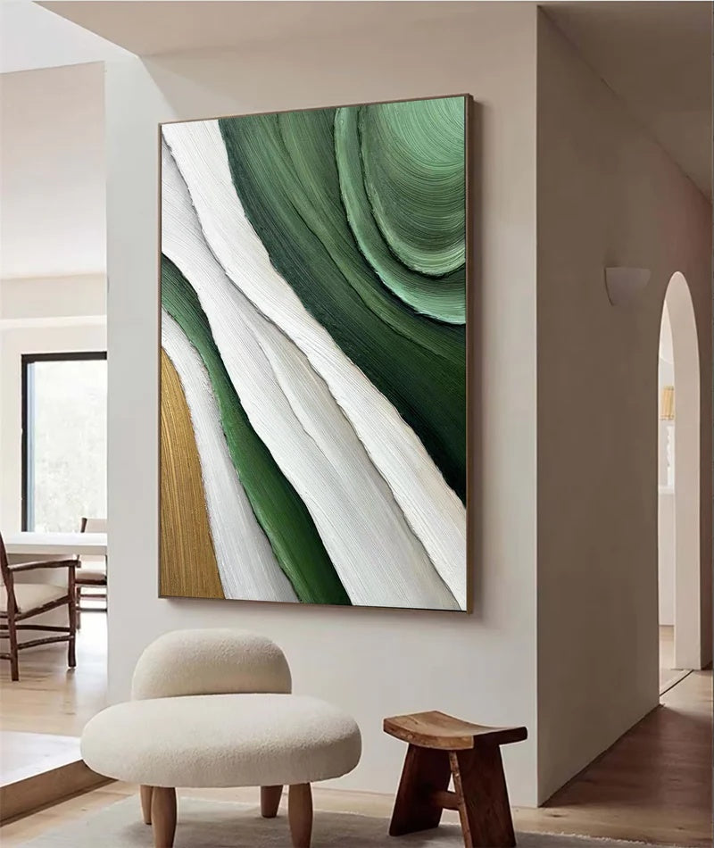 Vertical Textured Abstract Wall Art with Layered Flow – Layered Passage#AB14132