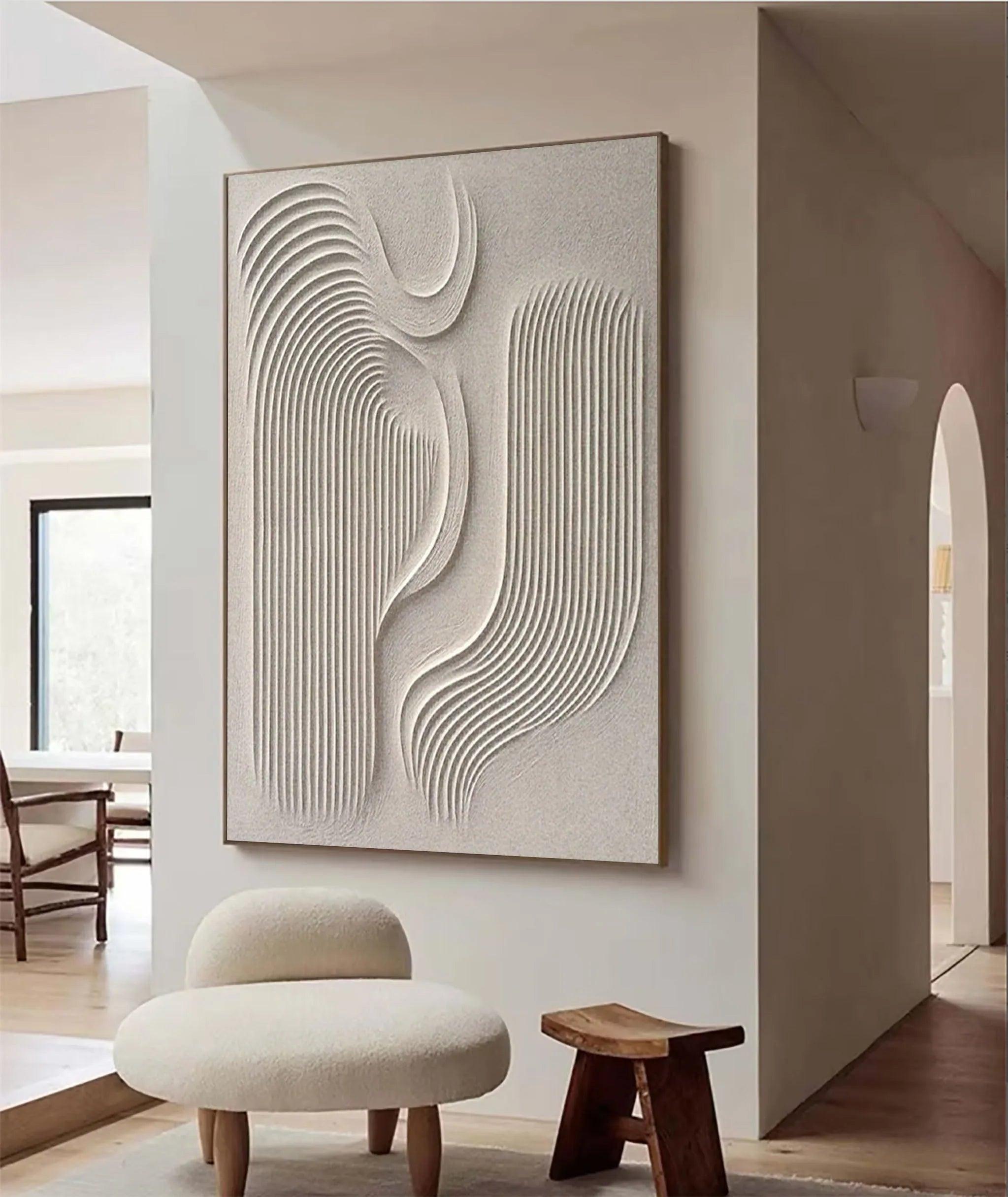 Flowing Harmony-Modern Minimalist Flowing Curved Geometric Abstract Wall Art - artextured