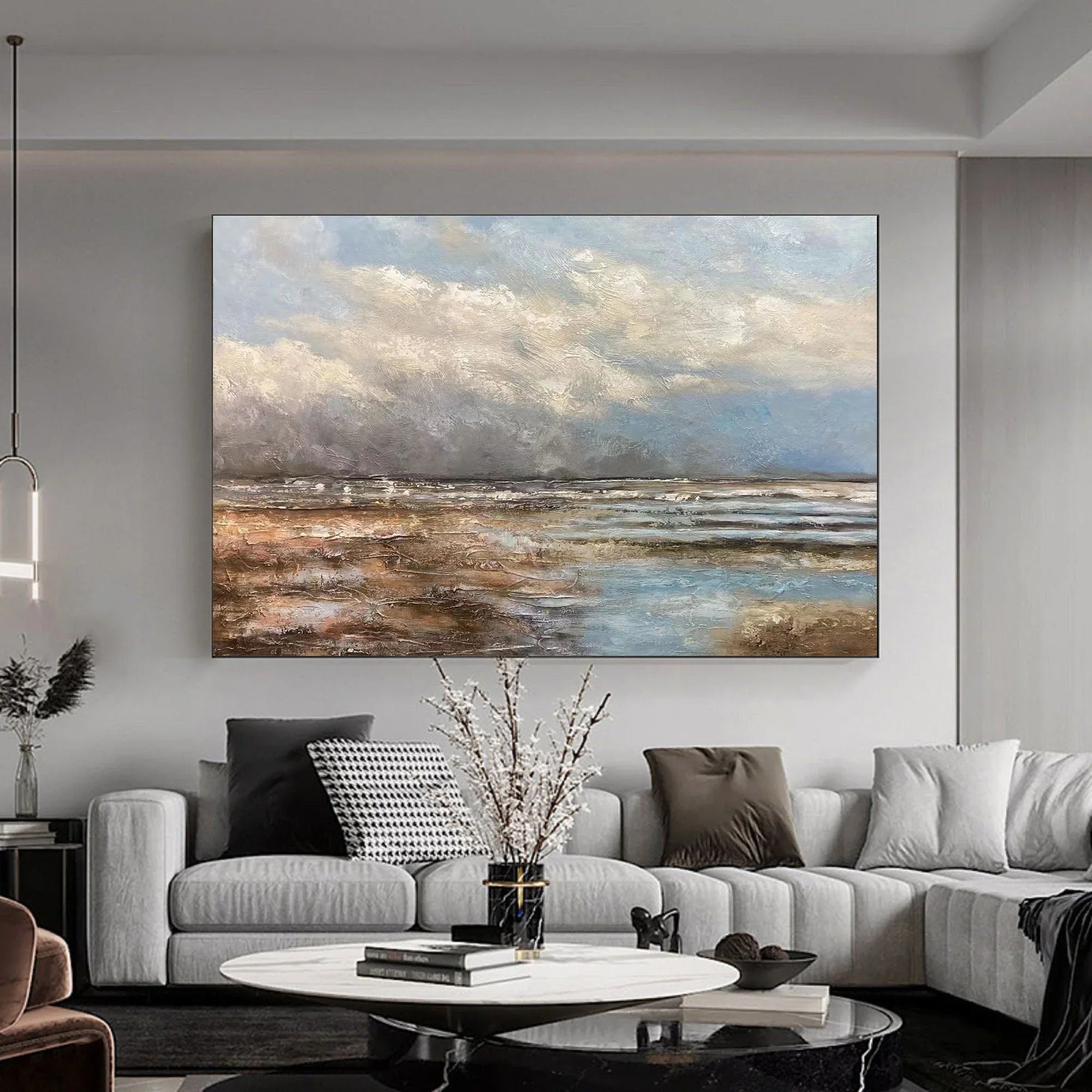 Twilight Reflections-Peaceful Lakeside Landscape Texture Oil Painting Wall Art - artextured