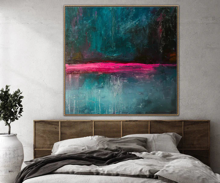 Nightfall Horizon-Modern Minimalist Fluid Texture Abstract Wall Art
