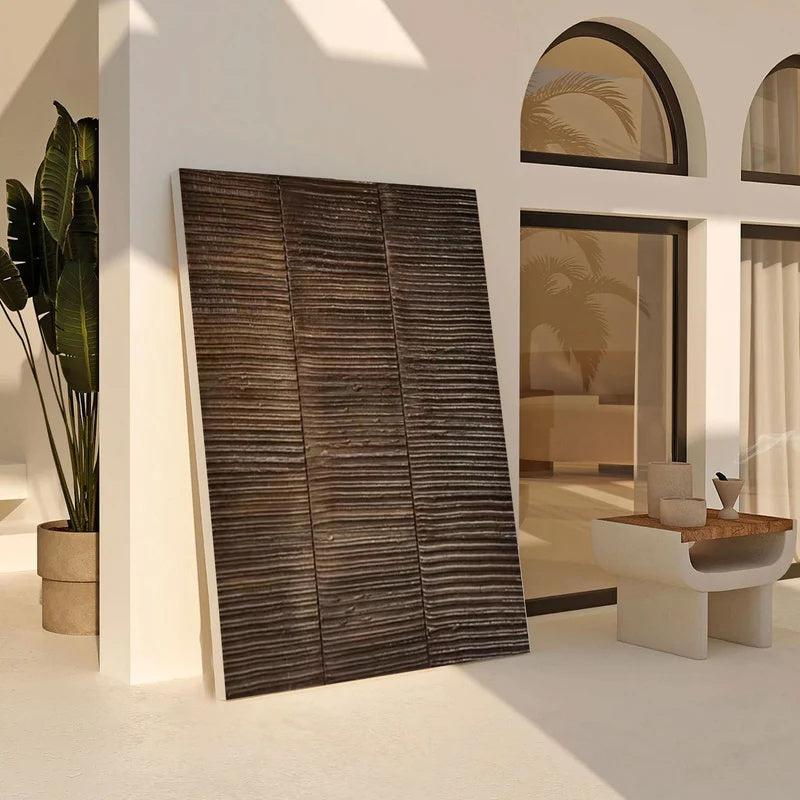 Quiet Grain Order-Textured Abstract Wall Art#AB14134