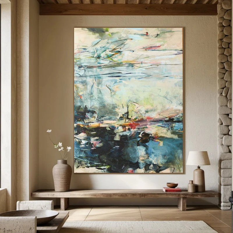 Drifting Stillness-Textured Abstract Wall Art#AB14135