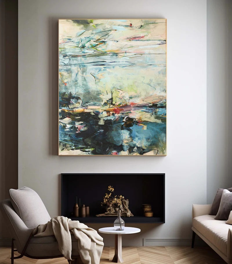 Drifting Stillness-Textured Abstract Wall Art#AB14135