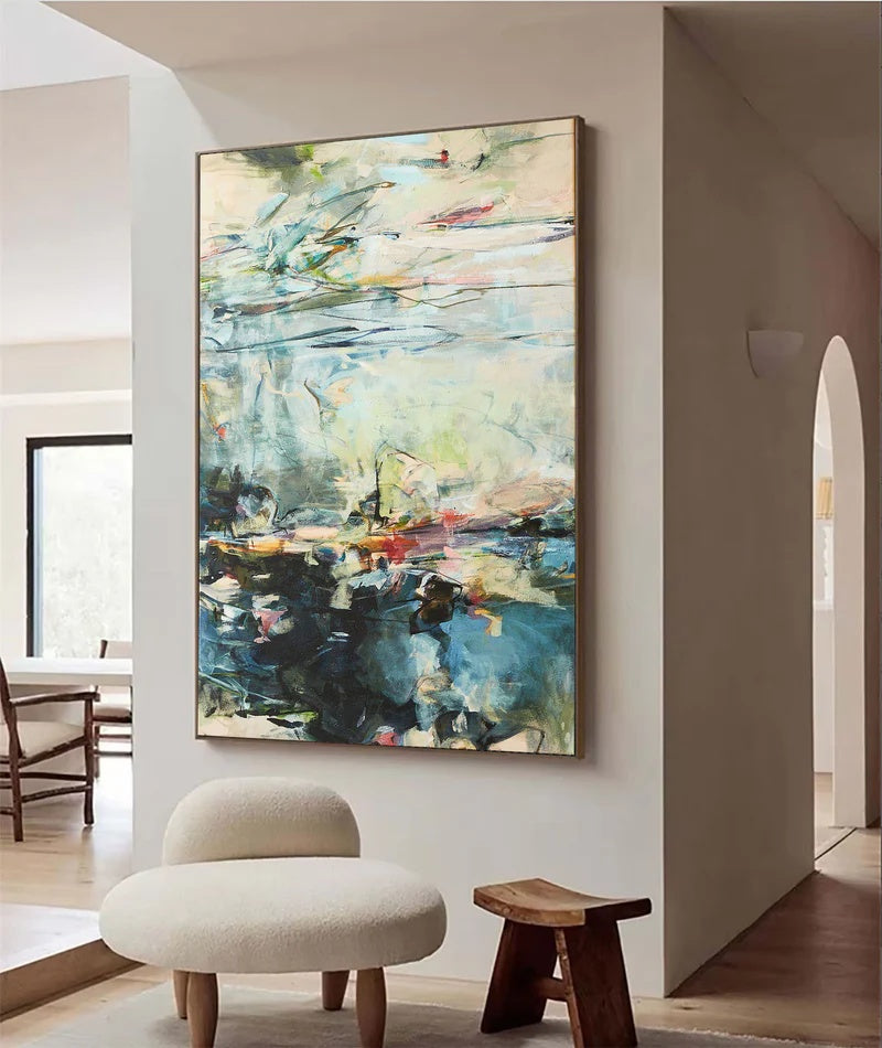 Drifting Stillness-Textured Abstract Wall Art#AB14135