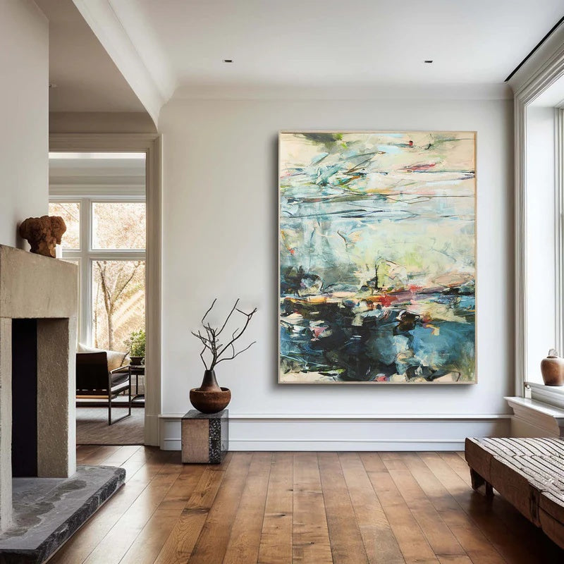 Drifting Stillness-Textured Abstract Wall Art#AB14135