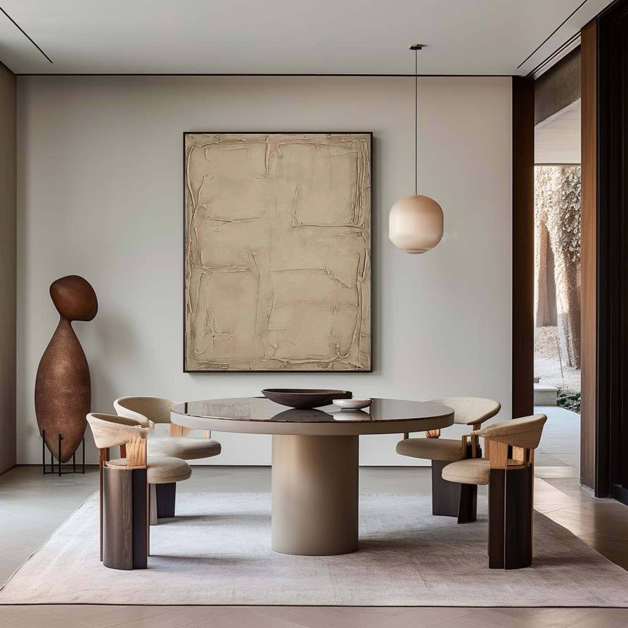 Tactile Code-Hand Drawn Abstract Block Surface Texture Wall Art