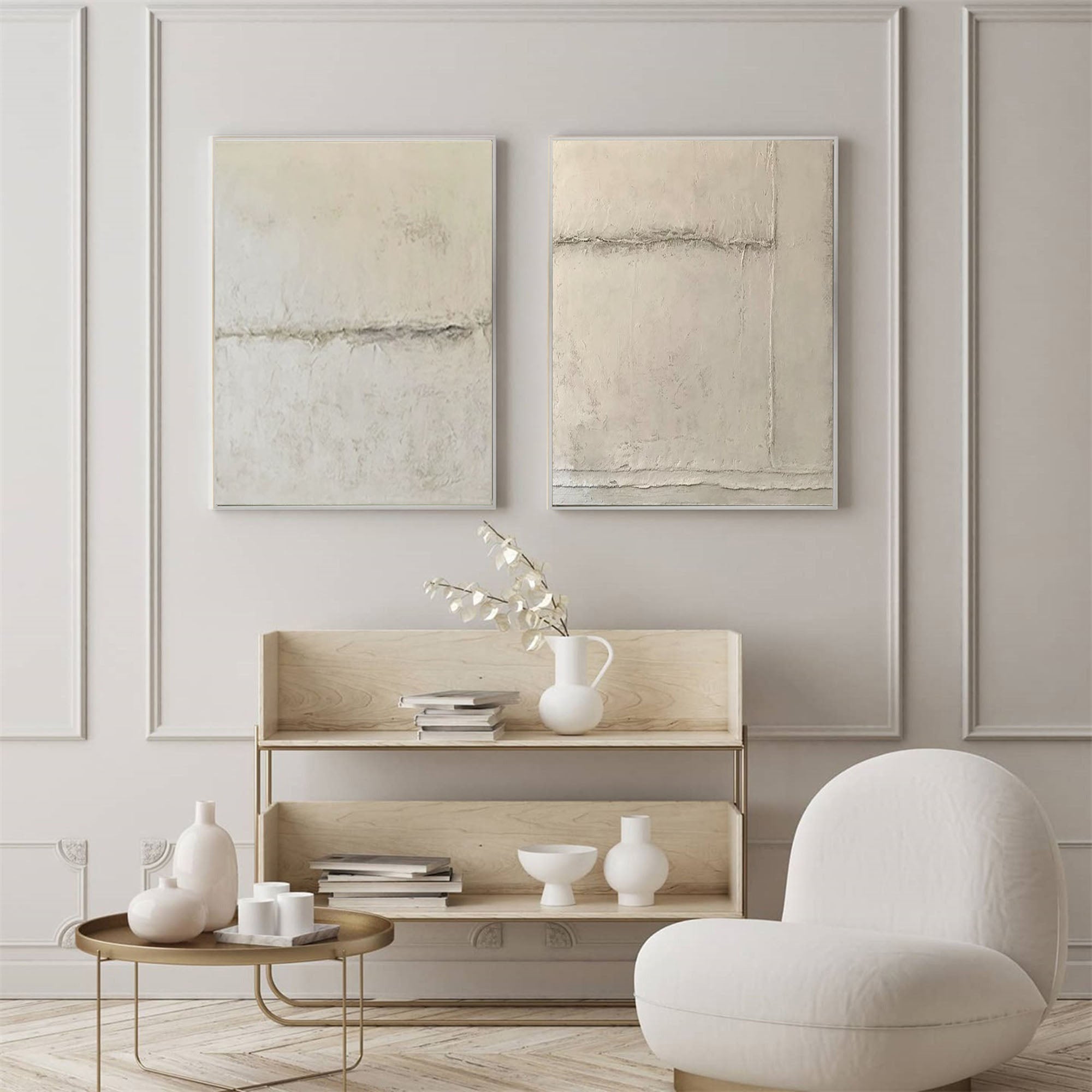 Timeless Balance-Neutral Textured Canvas Duo SET OF 2