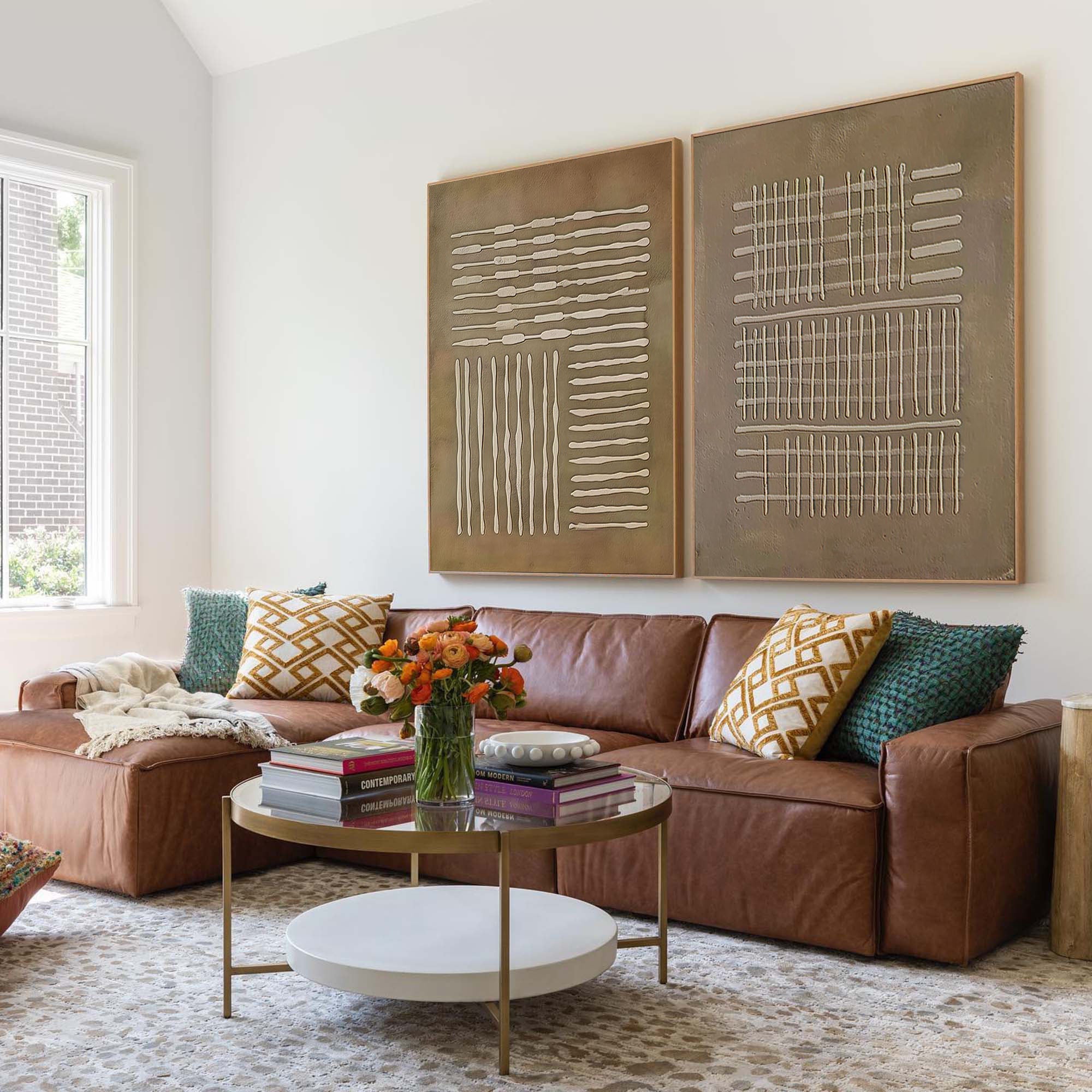 Textured Patterns- Abstract Linear Canvas SET OF 2