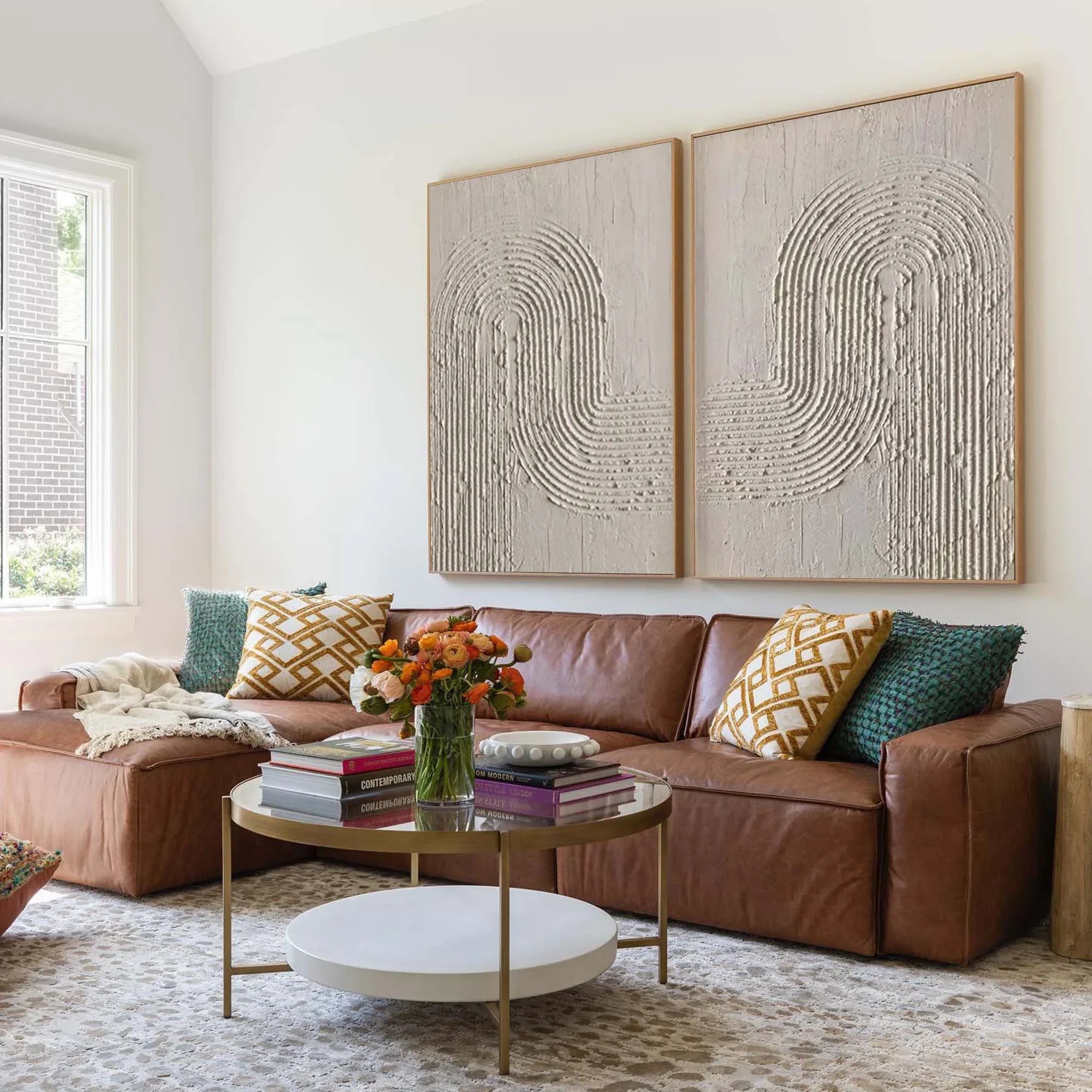 Textured Elegance- Minimalist Arch Canvas Duo SET OF 2 - artextured