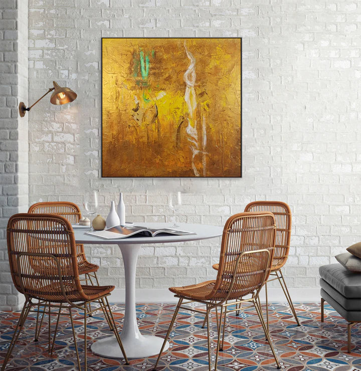 Golden Muse Art-Hand Drawn Three-Dimensional Gold Abstract Texture Wall Art