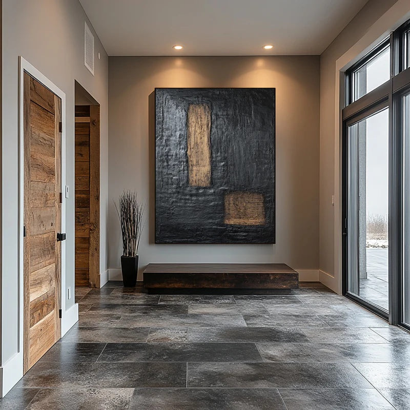 Silent Threshold – Large Textured Abstract Wall Art#AB14146