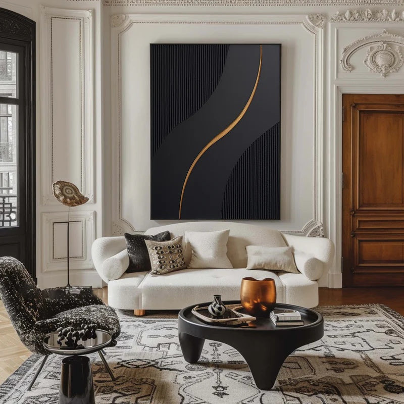 Quiet Flow – Large Textured Minimalist Abstract Wall Art#AB14147