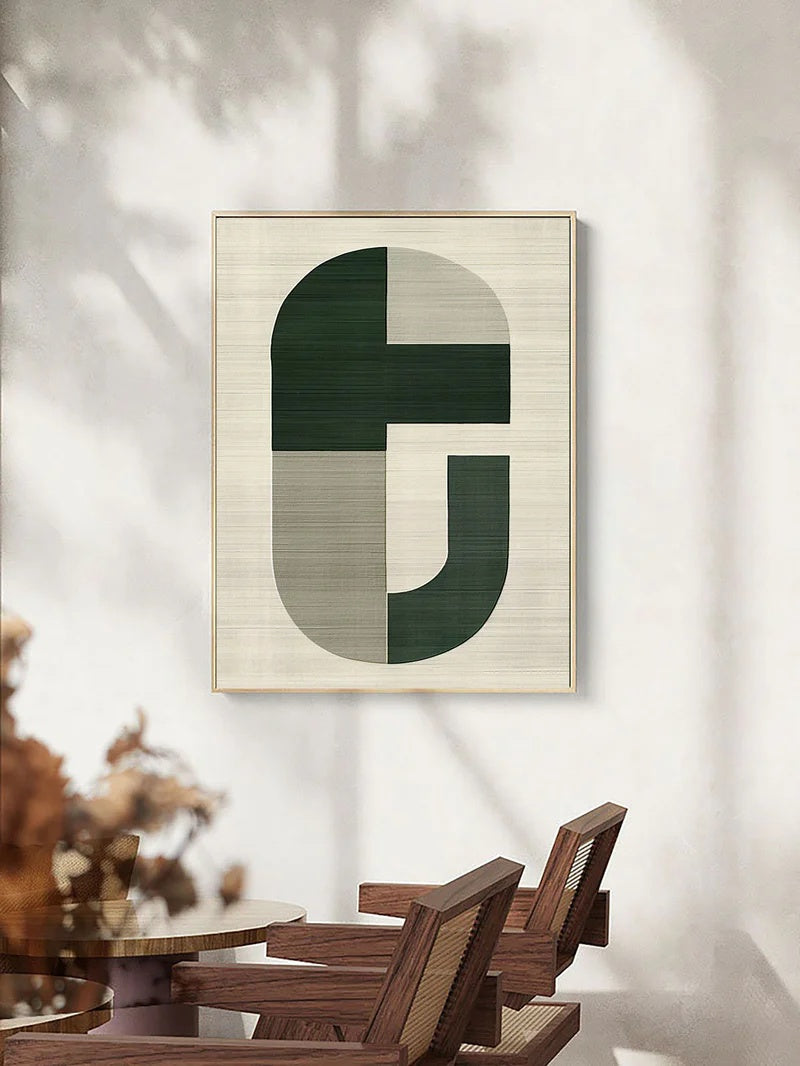 Balanced Form – Minimalist Geometric Textured Wall Art#AB14154