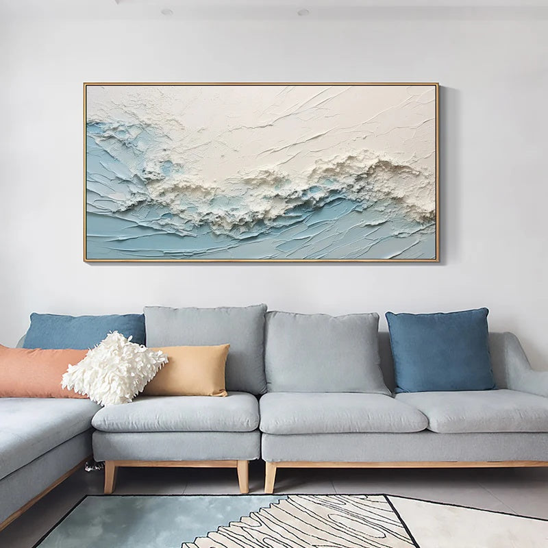 Quiet Tide – Modern Interior Decoration Horizontal Texture Wave Wall Art