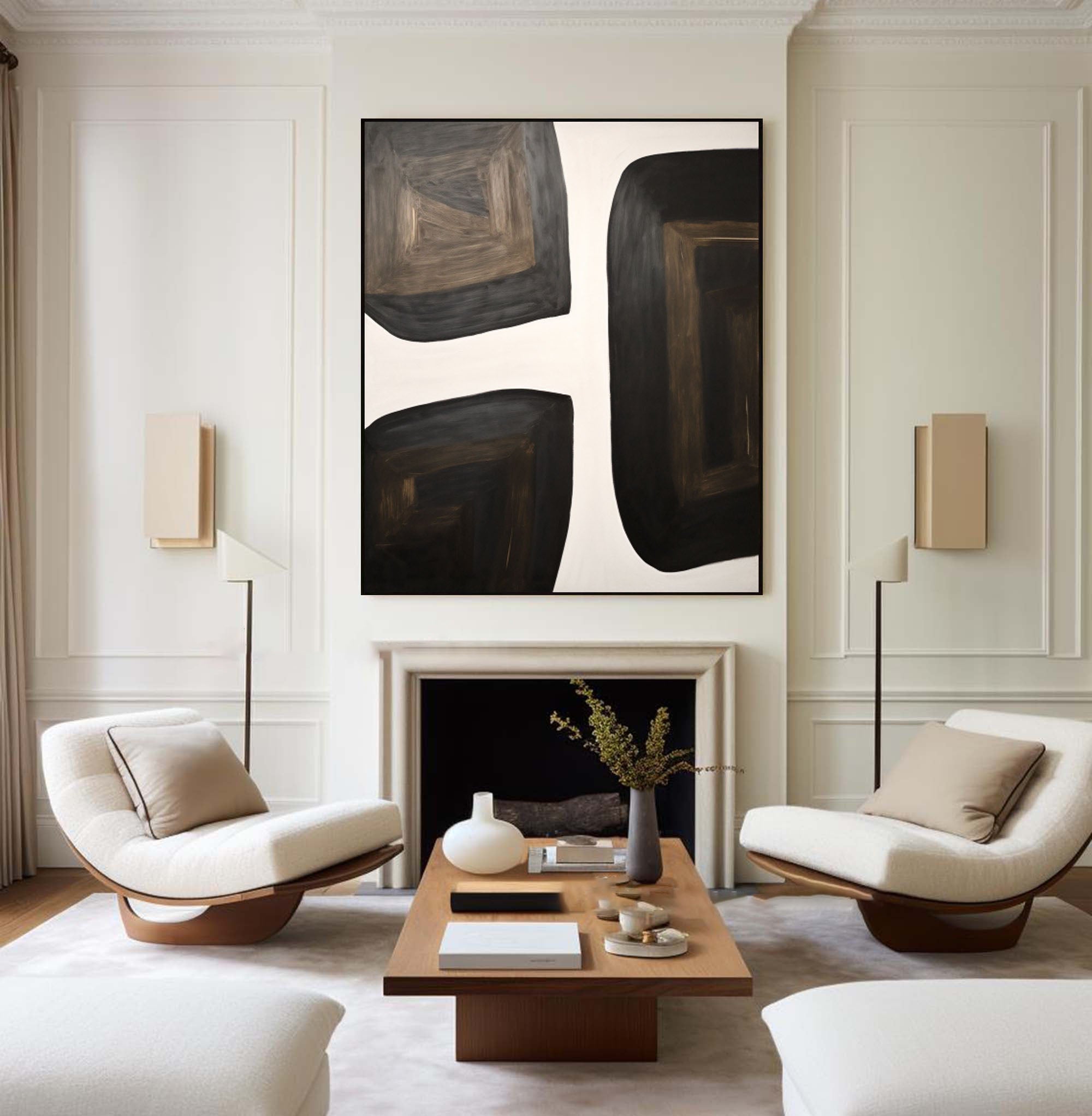 Shifting Horizons: Bold Abstract Canvas Art