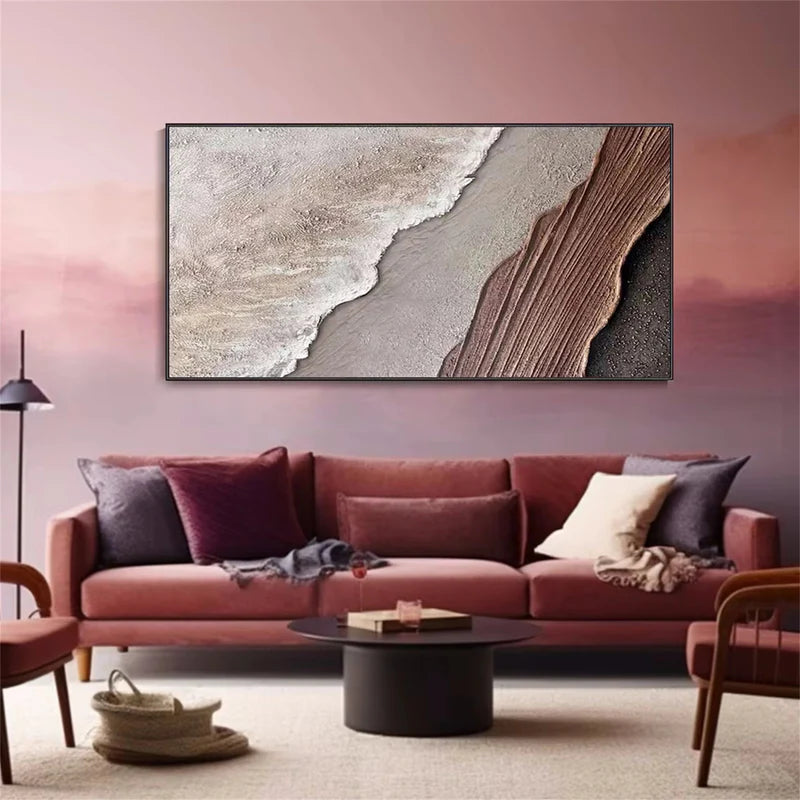 Earth Landscape – Textured Land Canvas Wall Art#AB0519058