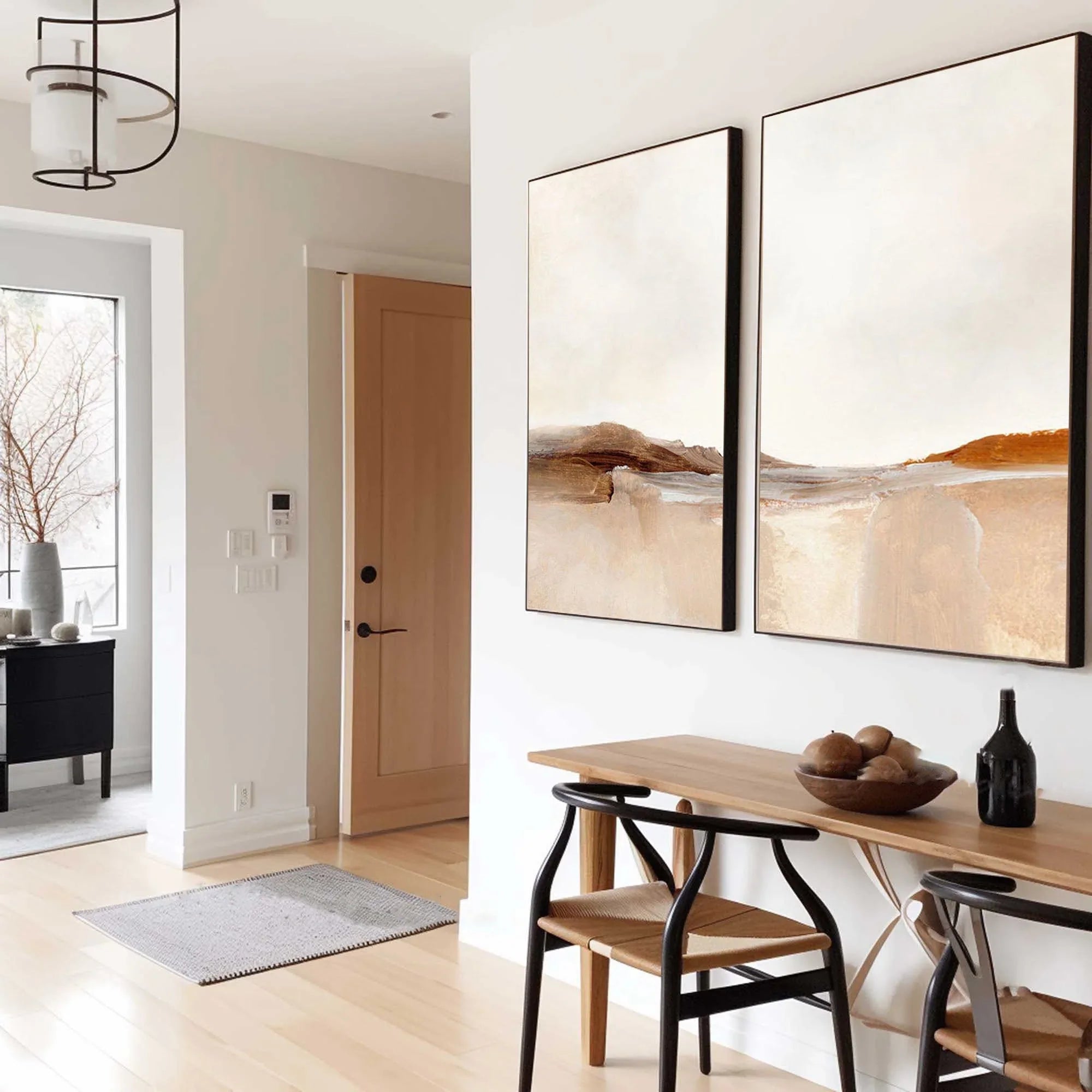 Desert Serenity- Abstract Landscape Canvas Duo SET OF 2 - artextured