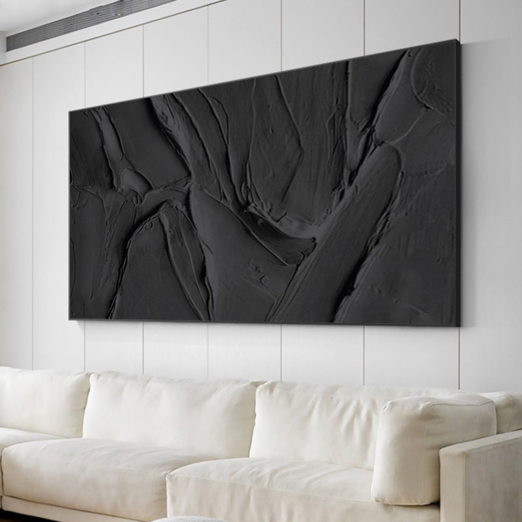 Velvet Shadows: Abstract Textured Canvas Art
